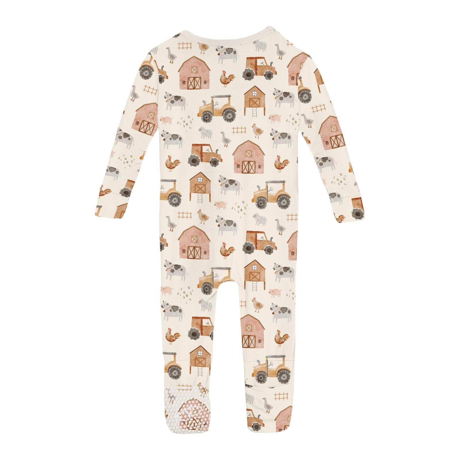 Print Convertible Coverall in Natural Farm Life