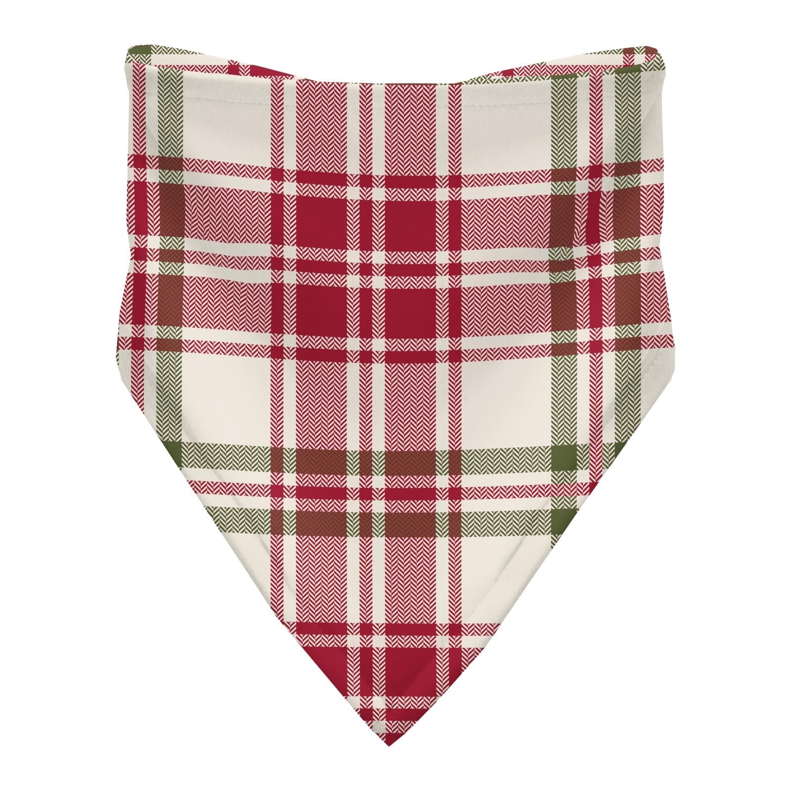 Print Bandana Bib in Fireside Plaid