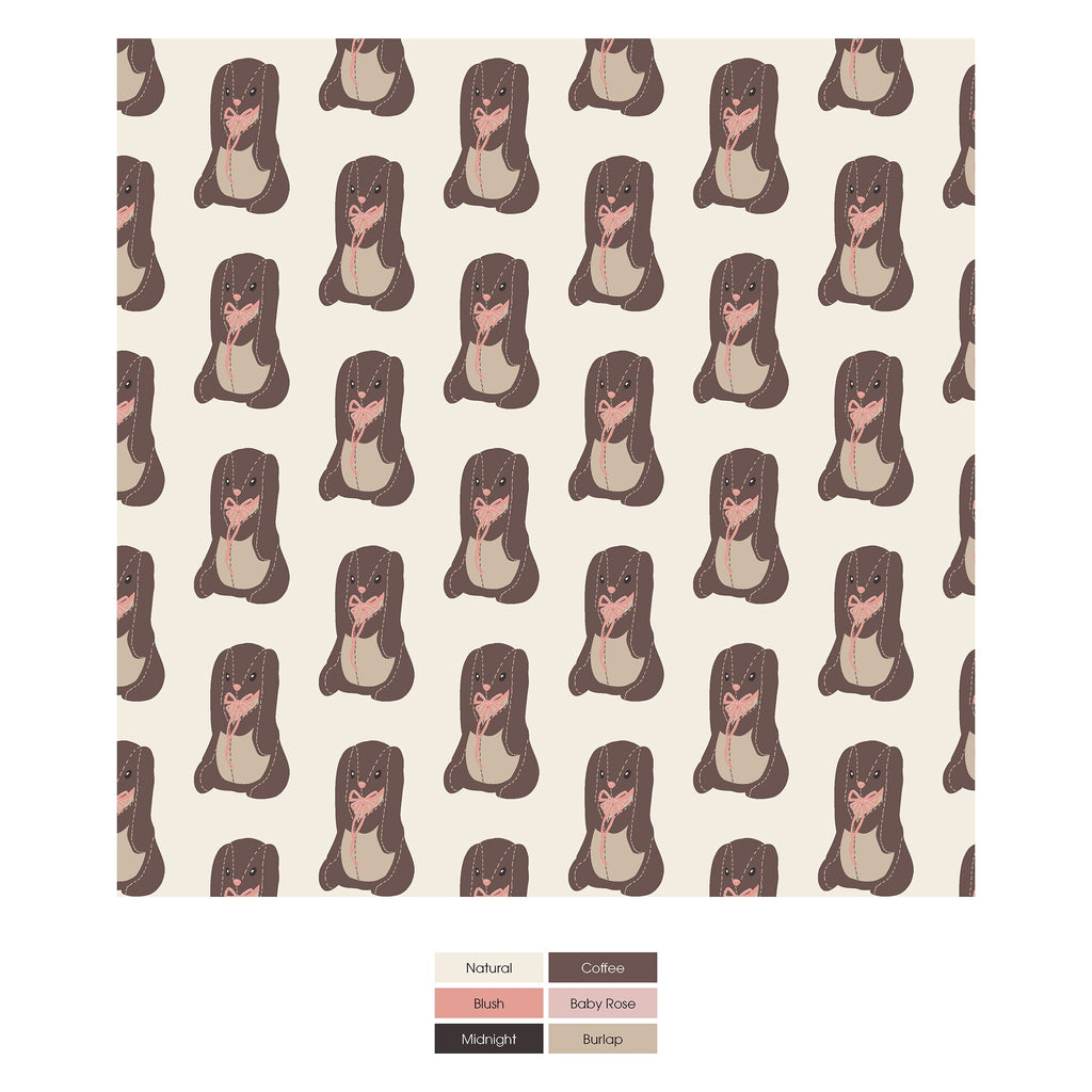 Print Convertible Sleeper with Zipper in Natural Velveteen Rabbit