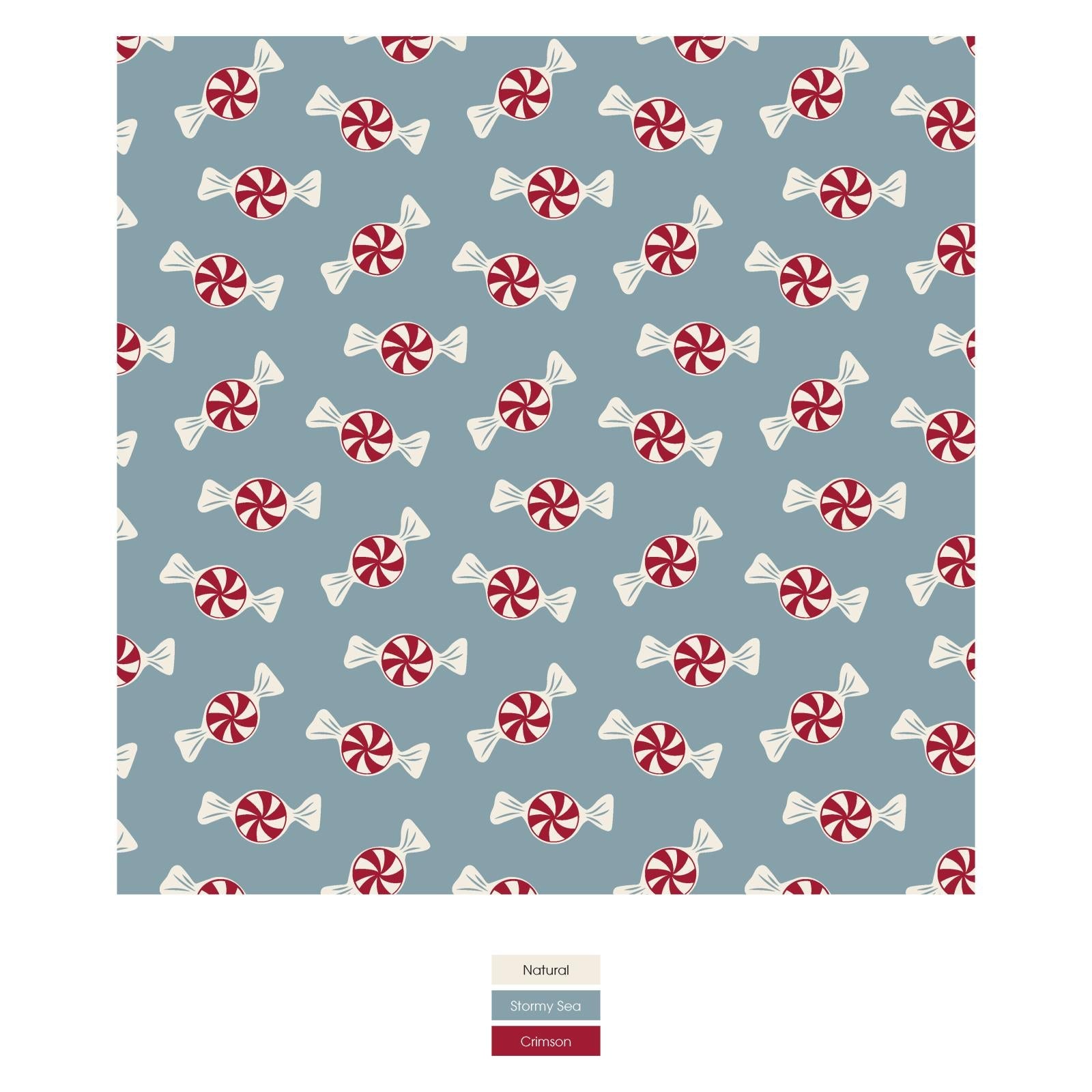 Print Bib Set of 3 in Stormy Sea Peppermints, Coffee Polar Bears & Peacock Yeti