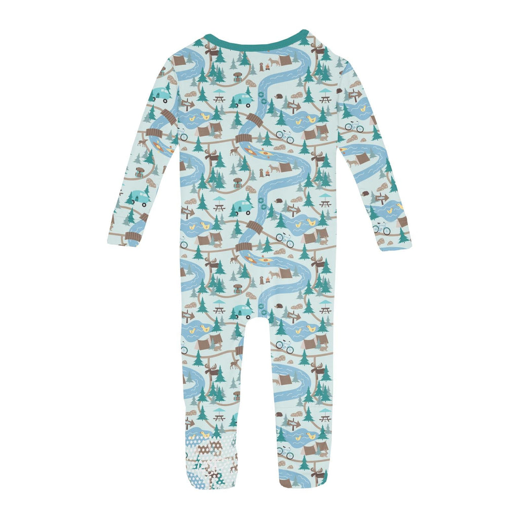 Print Convertible Sleeper with Zipper in Fresh Air Campground Map