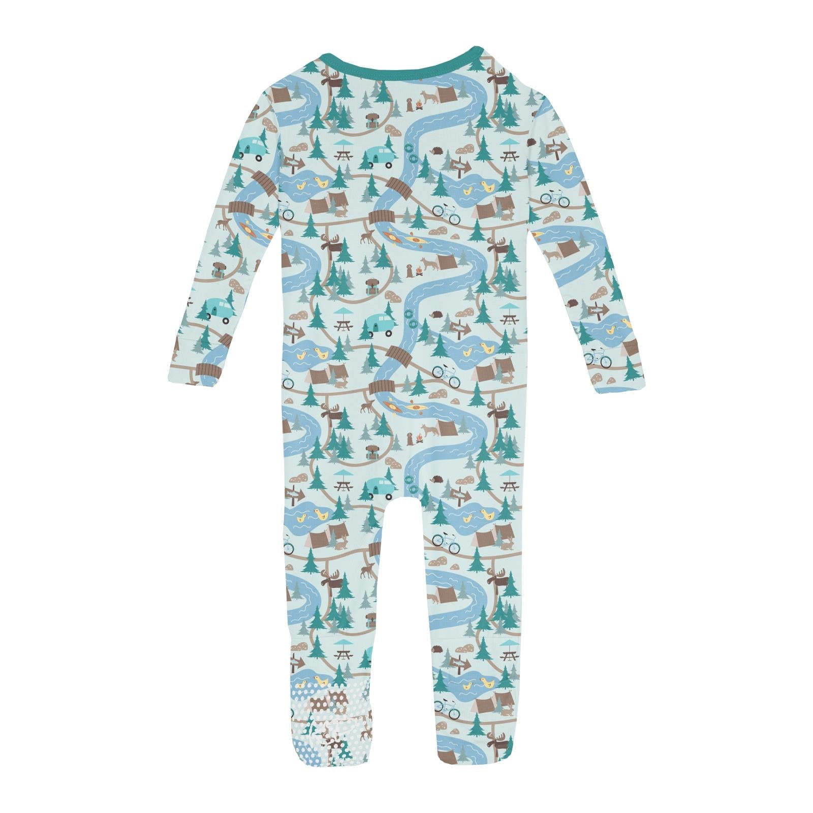 Print Convertible Sleeper with Zipper in Fresh Air Campground Map