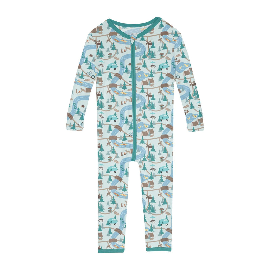 Print Convertible Sleeper with Zipper in Fresh Air Campground Map