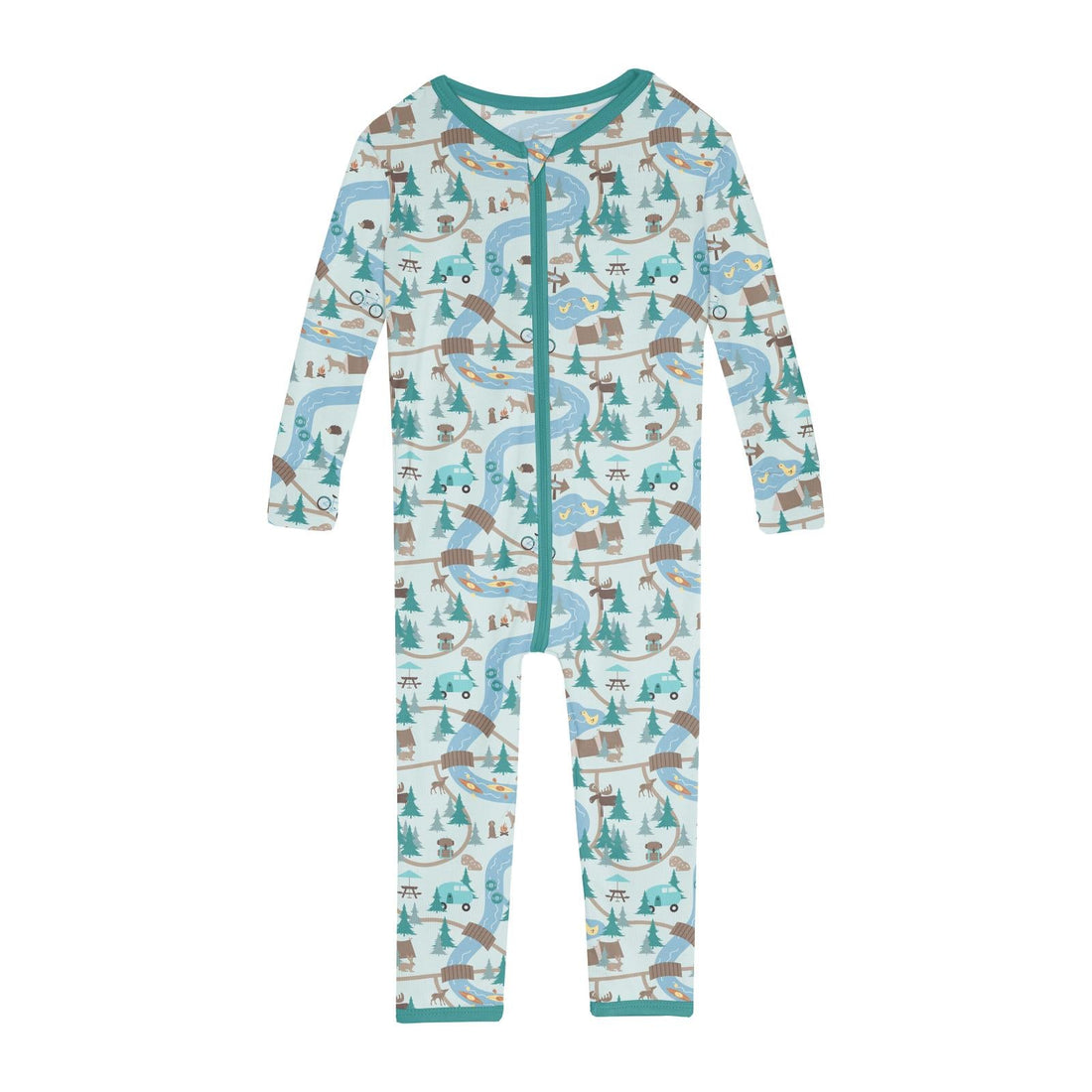 Print Convertible Sleeper with Zipper in Fresh Air Campground Map