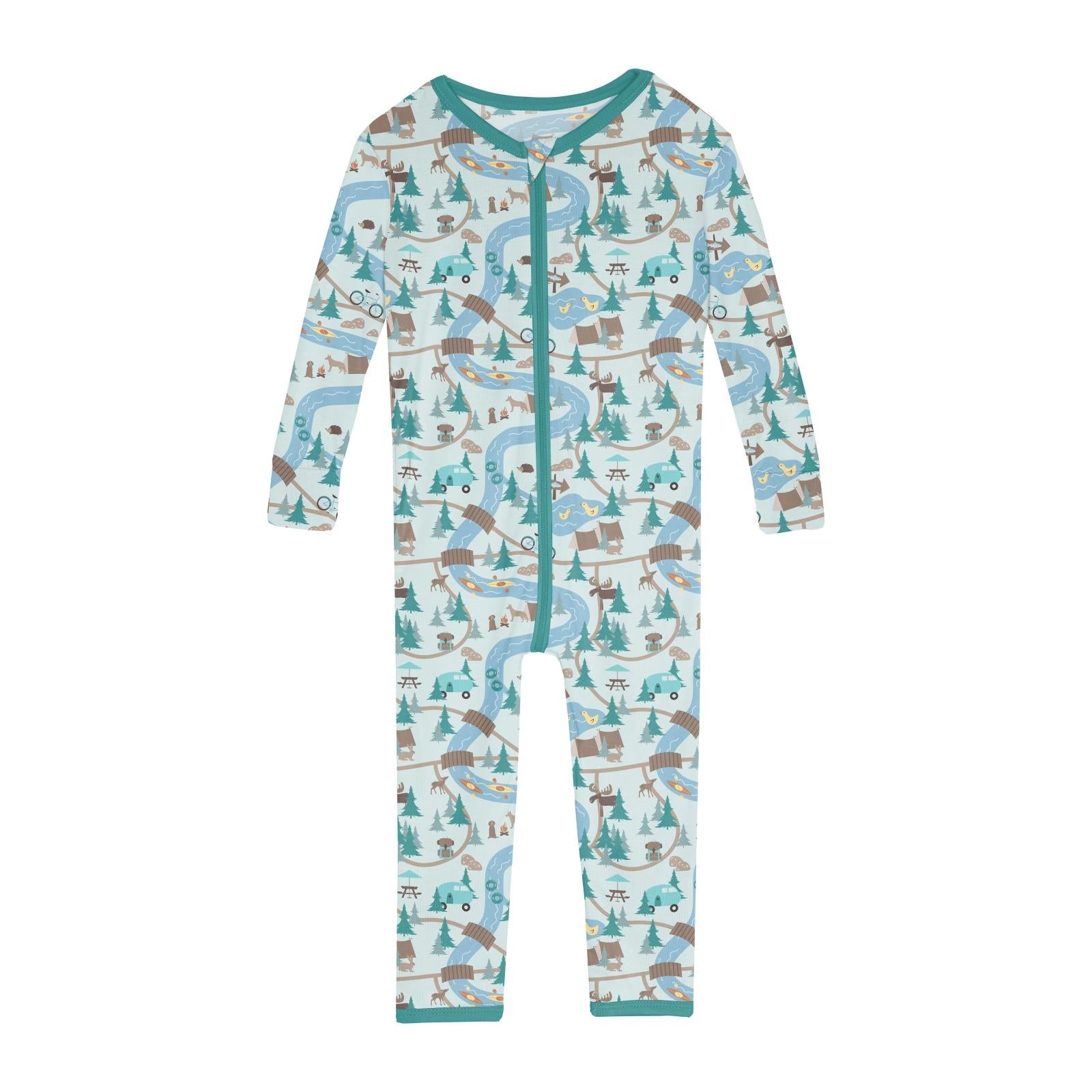Print Convertible Sleeper with Zipper in Fresh Air Campground Map