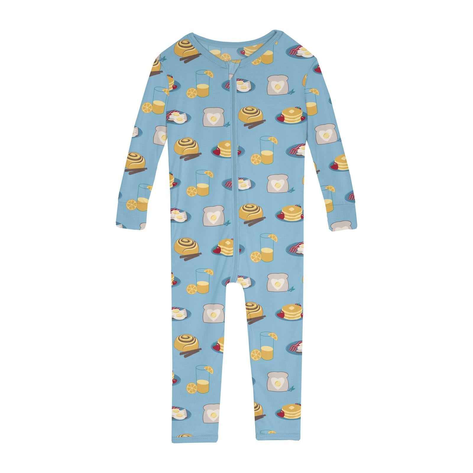 Print Convertible Sleeper with Zipper in Seaside Blue Breakfast in Bed