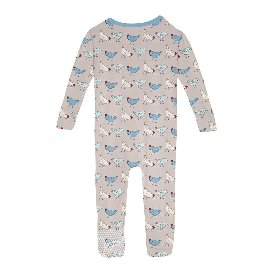 Print Convertible Sleeper with Zipper in Latte Chickens