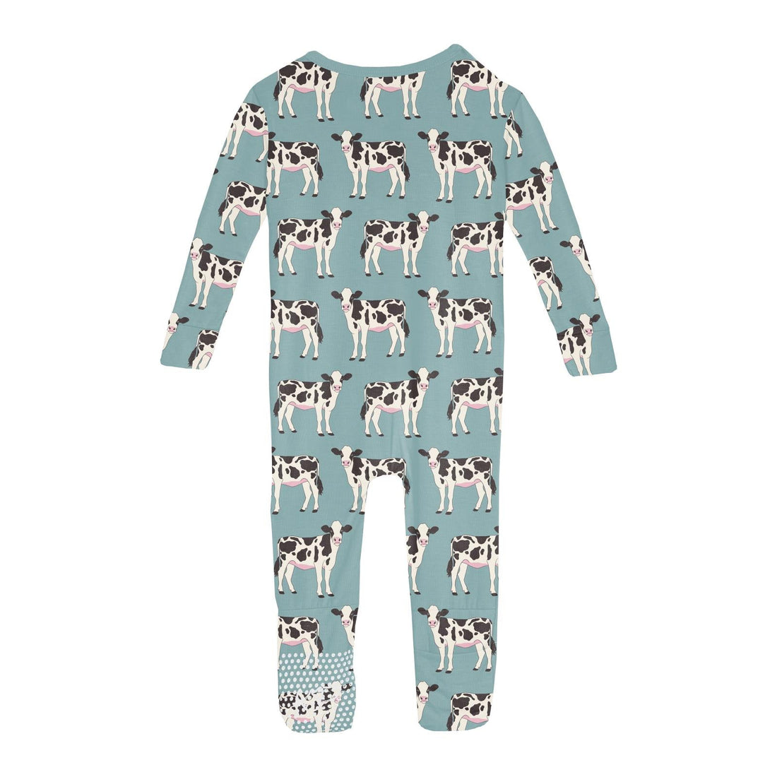Print Convertible Sleeper with Zipper in Jade Cows