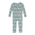 Print Convertible Sleeper with Zipper in Jade Cows