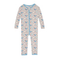 Print Convertible Sleeper with Zipper in Latte Chickens