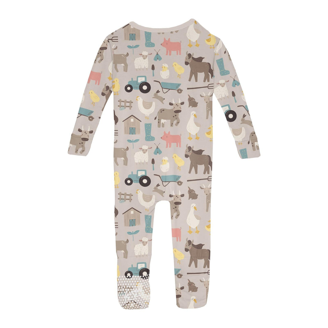 Print Convertible Sleeper with Zipper in Latte Morning on the Farm