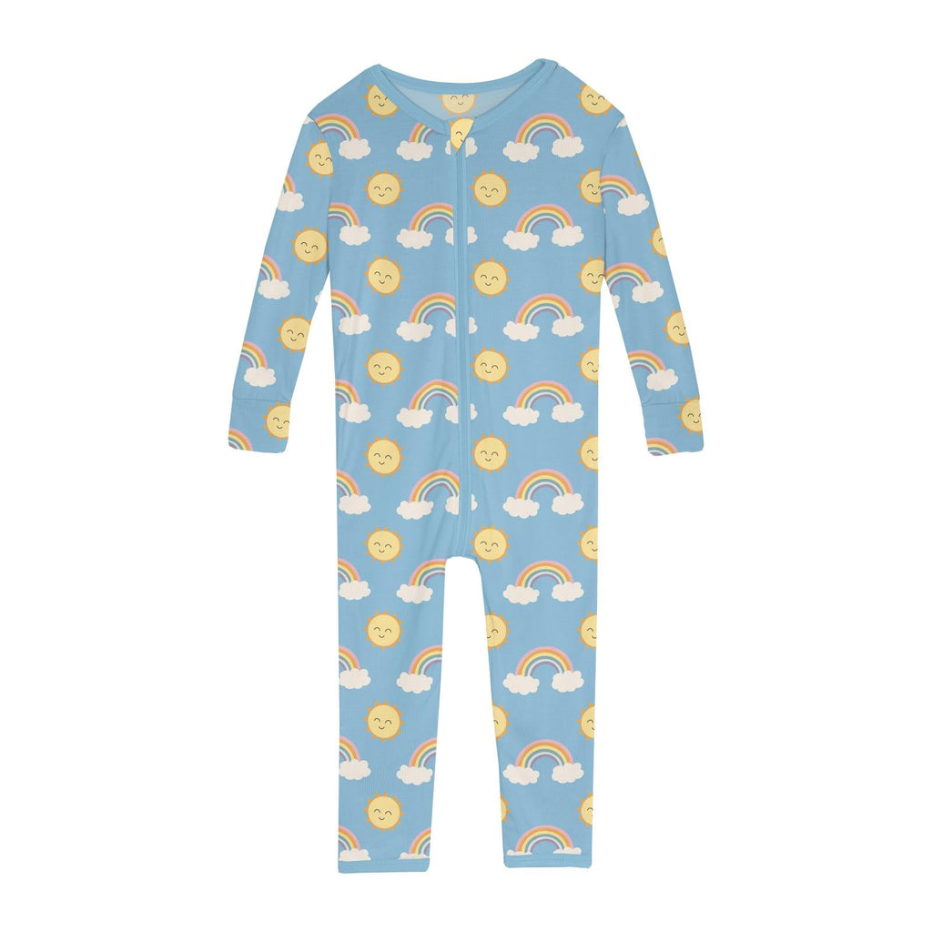 Print Convertible Sleeper with Zipper in Sunshine and Rainbows
