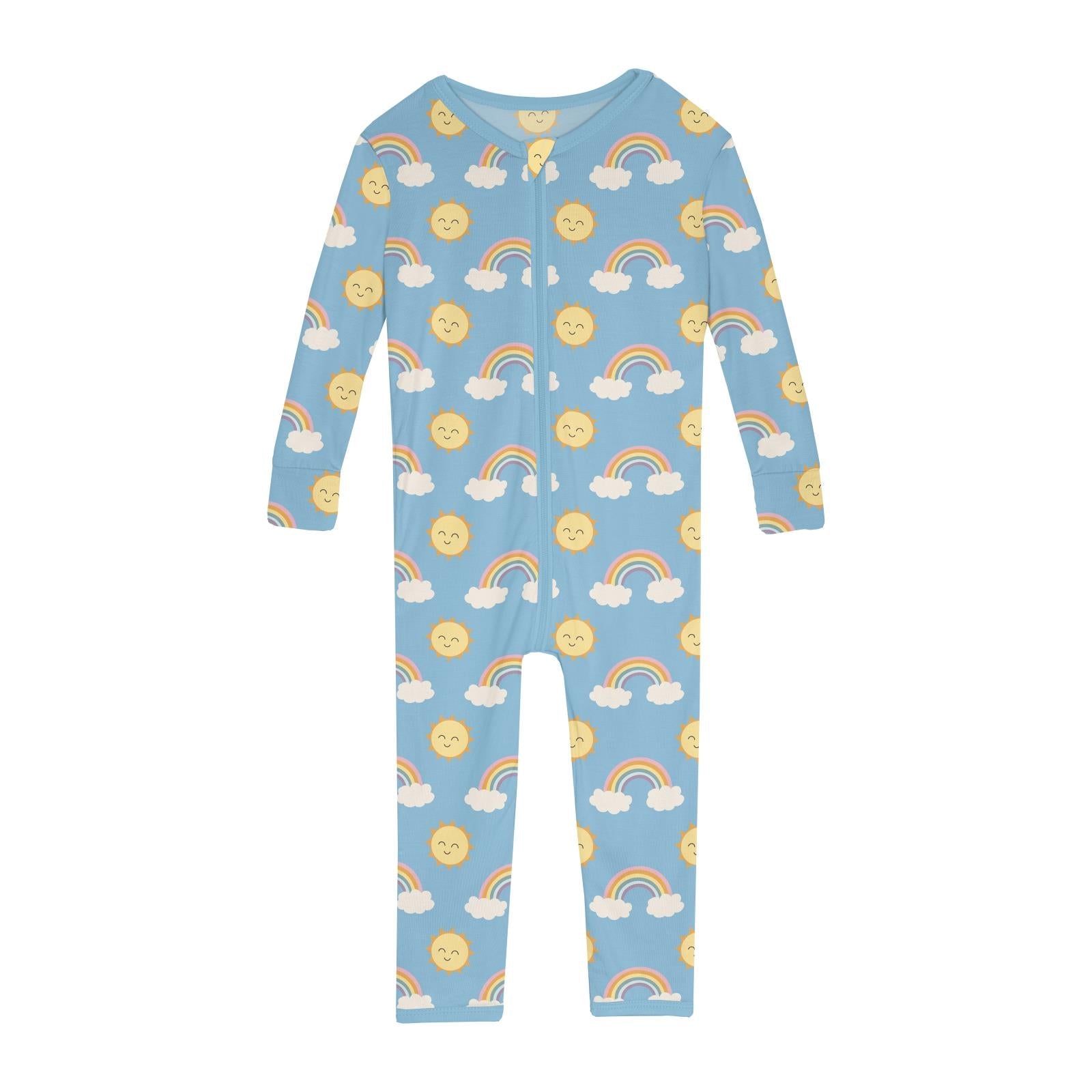Print Convertible Sleeper with Zipper in Sunshine and Rainbows