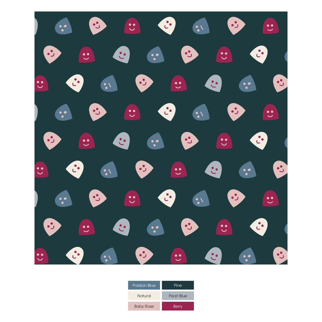 Print Coverall with Snaps in Pine Happy Gumdrops