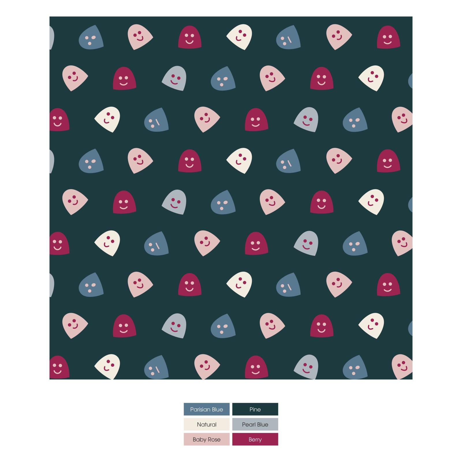 Print Coverall with Snaps in Pine Happy Gumdrops