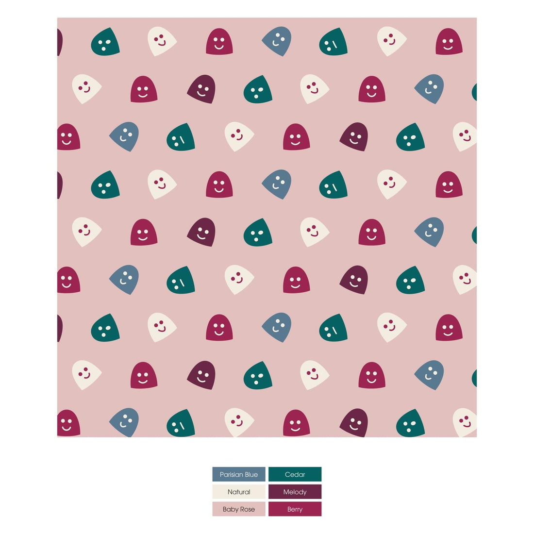 Print Coverall with 2 Way Zipper in Baby Rose Happy Gumdrops