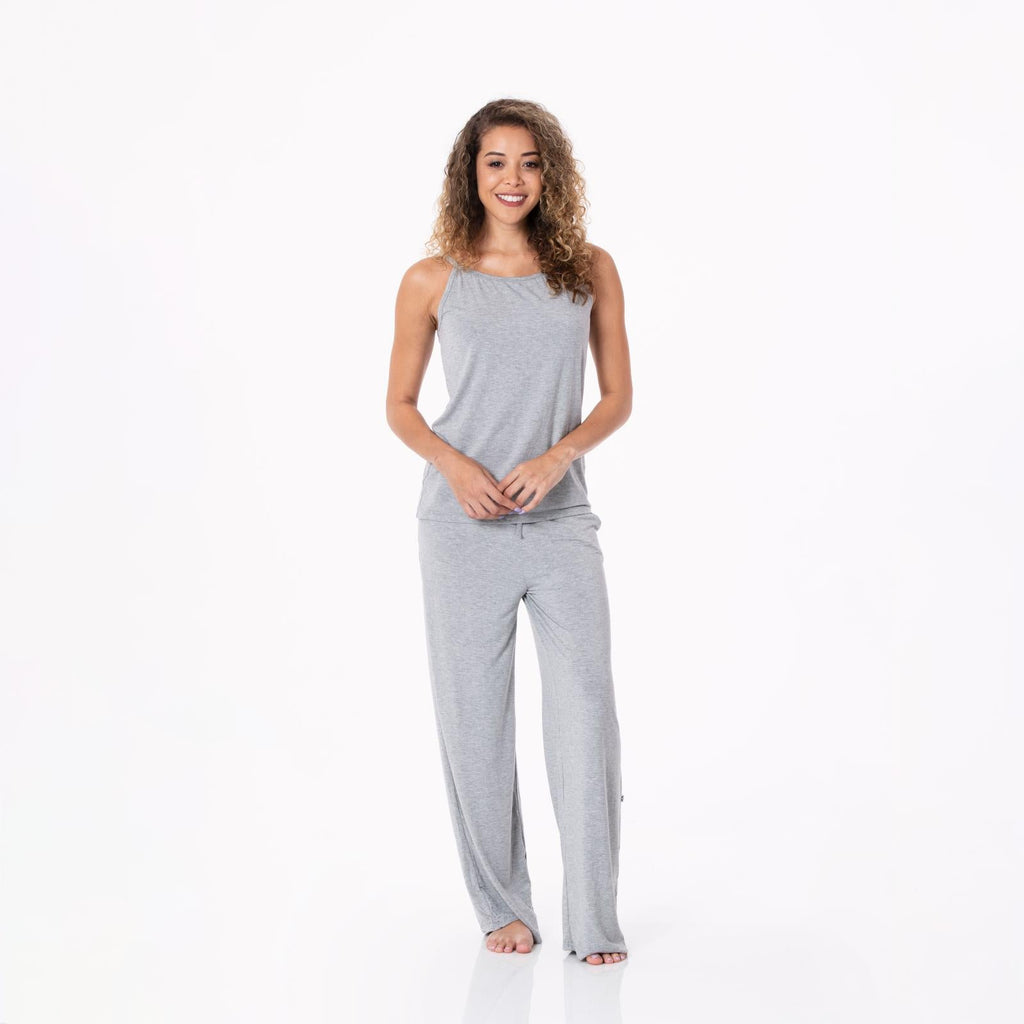 Women's Cami and Lounge Pants Pajama Set in Heathered Mist - Image 4