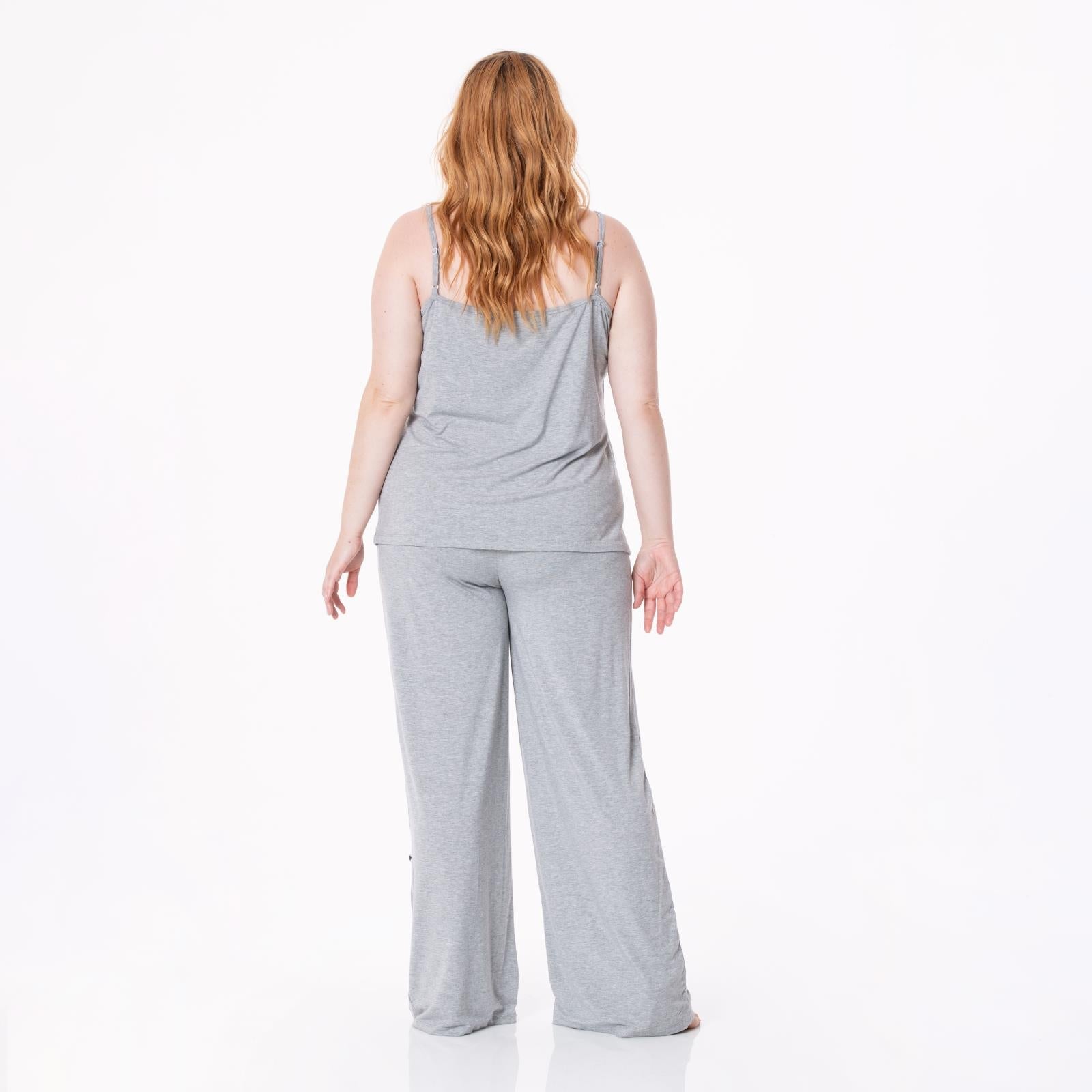 Women's Cami and Lounge Pants Pajama Set in Heathered Mist - Image 3
