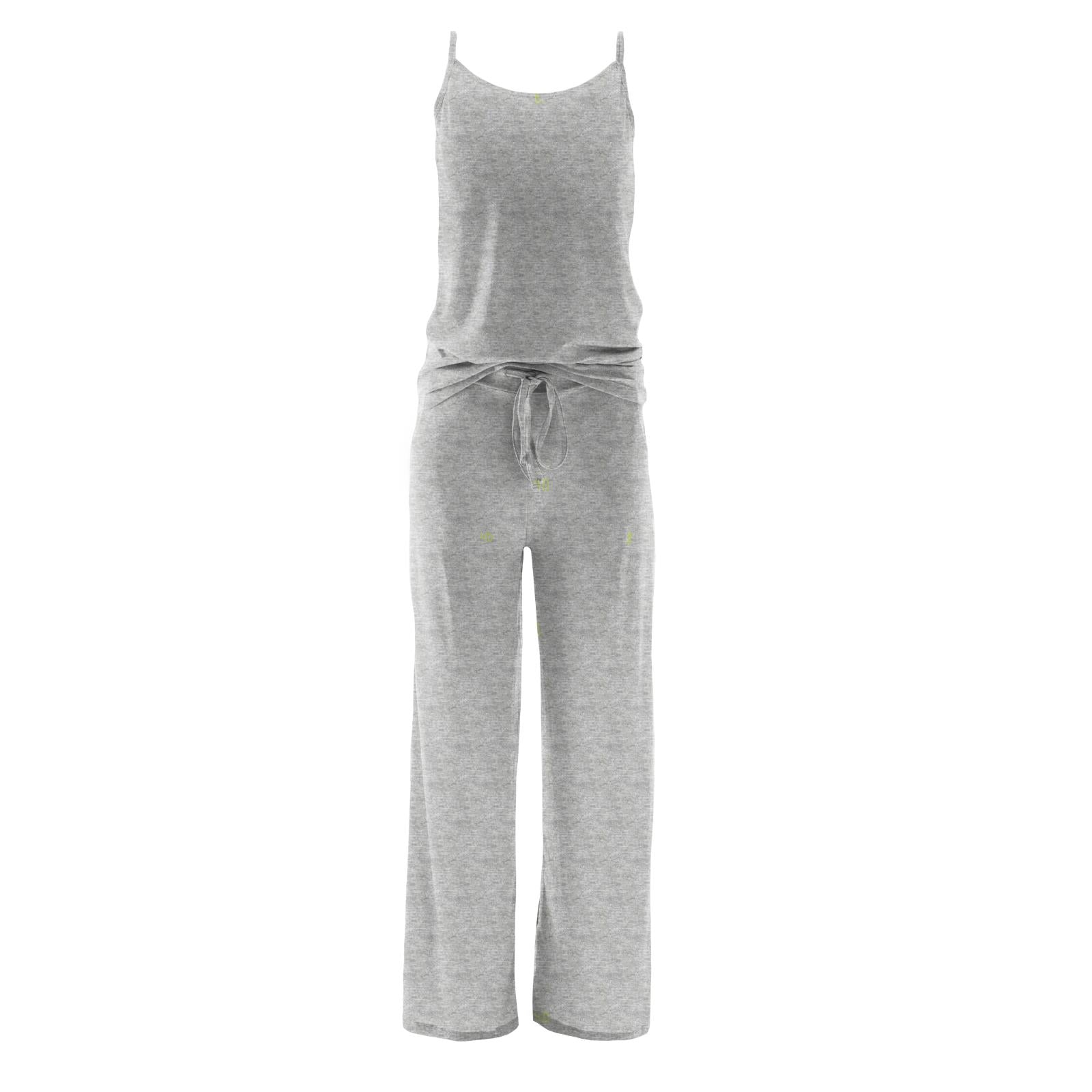Women's Cami and Lounge Pants Pajama Set in Heathered Mist - Image 5