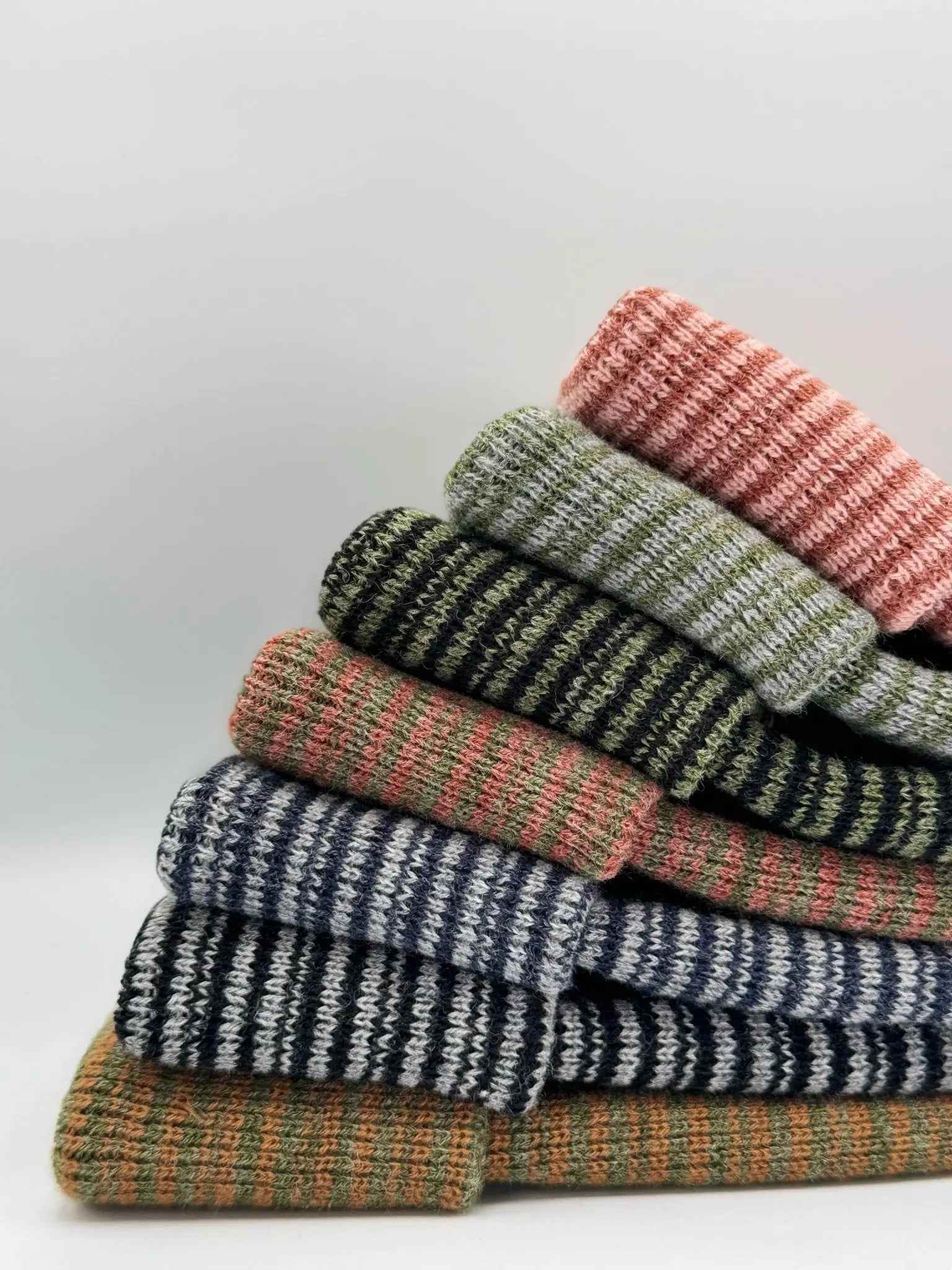HAAKWEAR H-Stitch Cuffed Beanie - Trending Men’s & Women’s Beanie | Black / Green Contrast | Made in USA