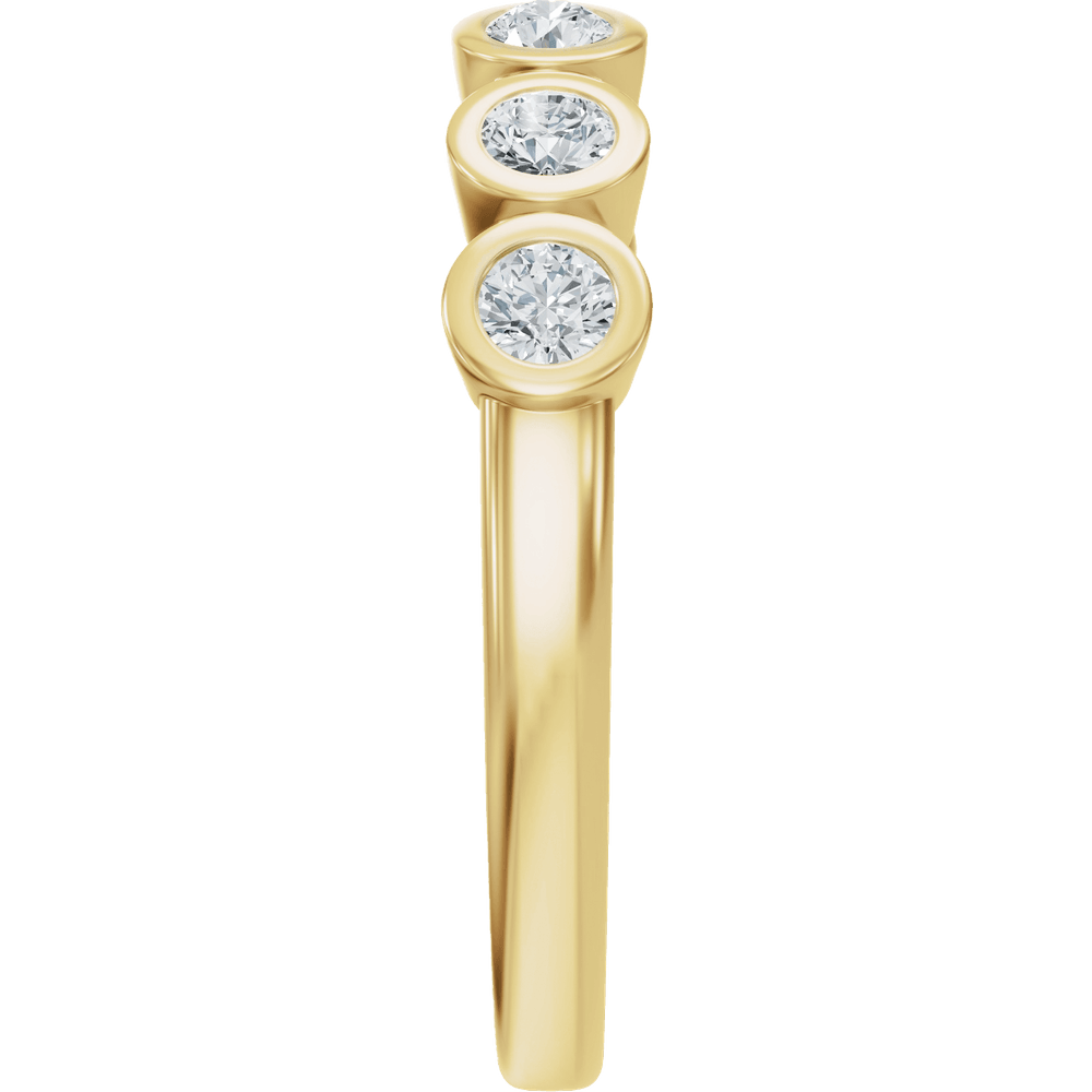 Éloise 14K Yellow Gold 1/3 CTW Diamond Bezel Set Open Ring