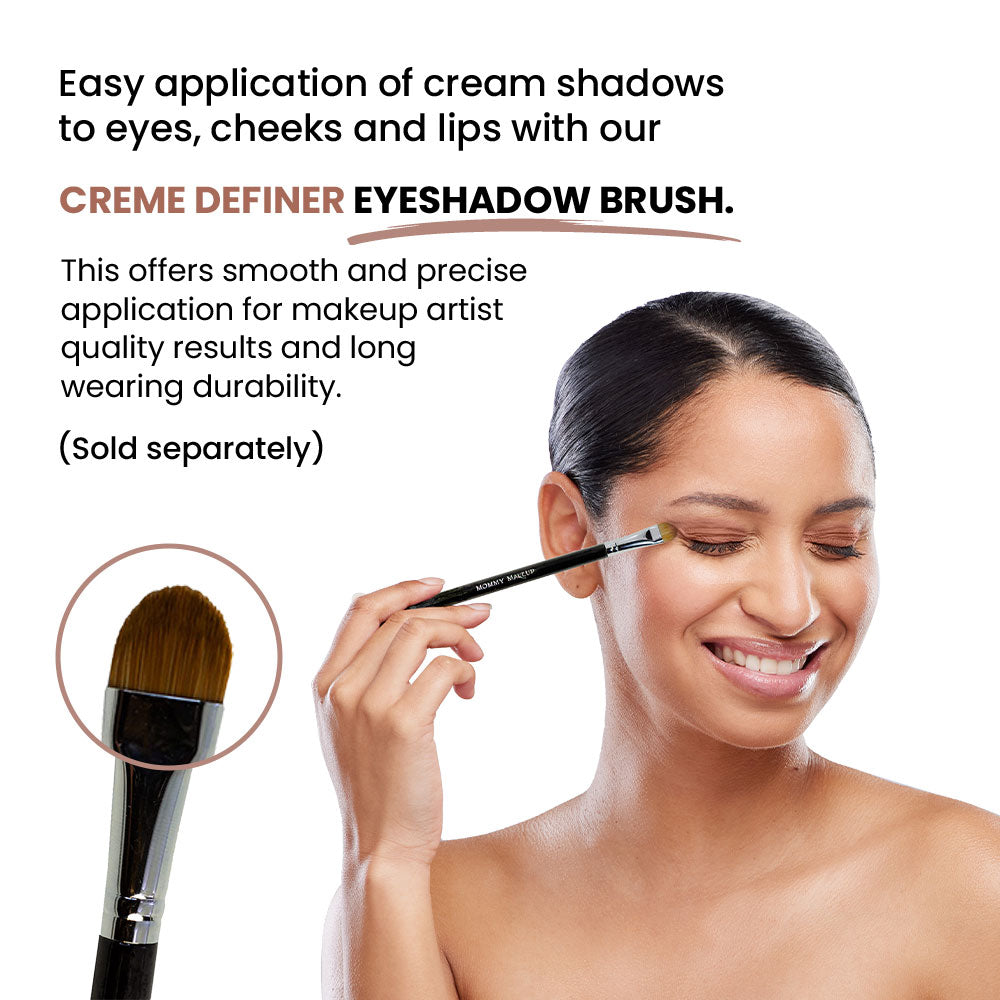 Snowflake Any Wear Creme - A Waterproof Multi-tasking creme to powder product for eyes, cheeks & lips. Can be worn anywhere