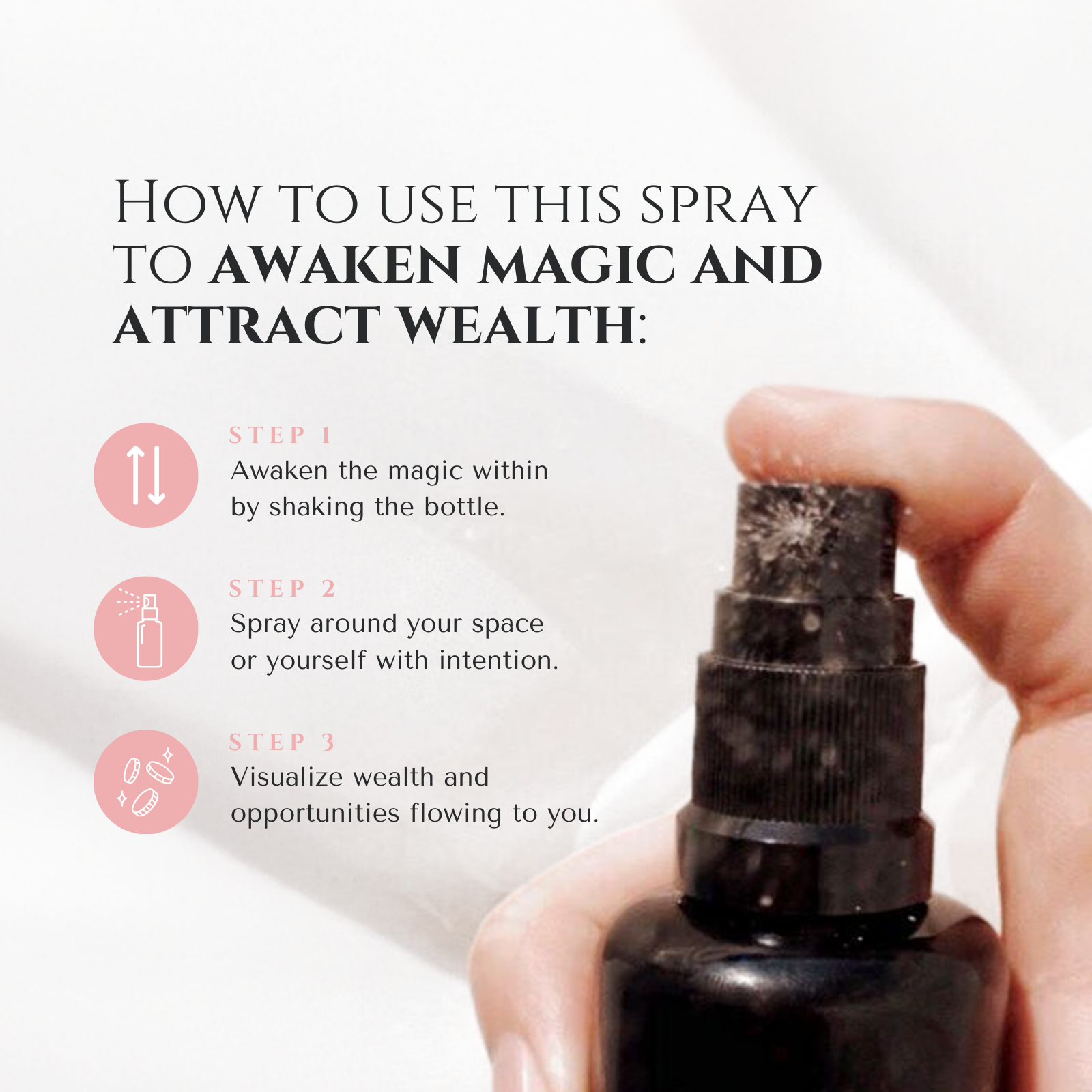 Money Magnet Smudge Spray – 4 oz | Abundance, Prosperity & Good Fortune Ritual Spray with Herbs & Clean Fragrance