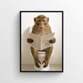 Monkey Animal Bathroom Toilet Poster