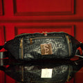 Black Monogram Leather Crossbody Bag