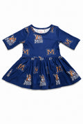 Montana State University Blue Bobcat 3/4 Sleeve Twirl Bodysuit