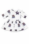 Montana State University White Bobcat 3/4 Sleeve Twirl Bodysuit