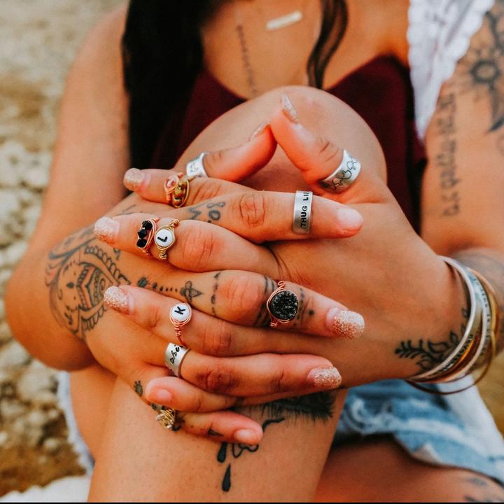 Moon Phases Celestial Silver Ring