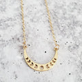 Moon Phases Gold Layering Necklace
