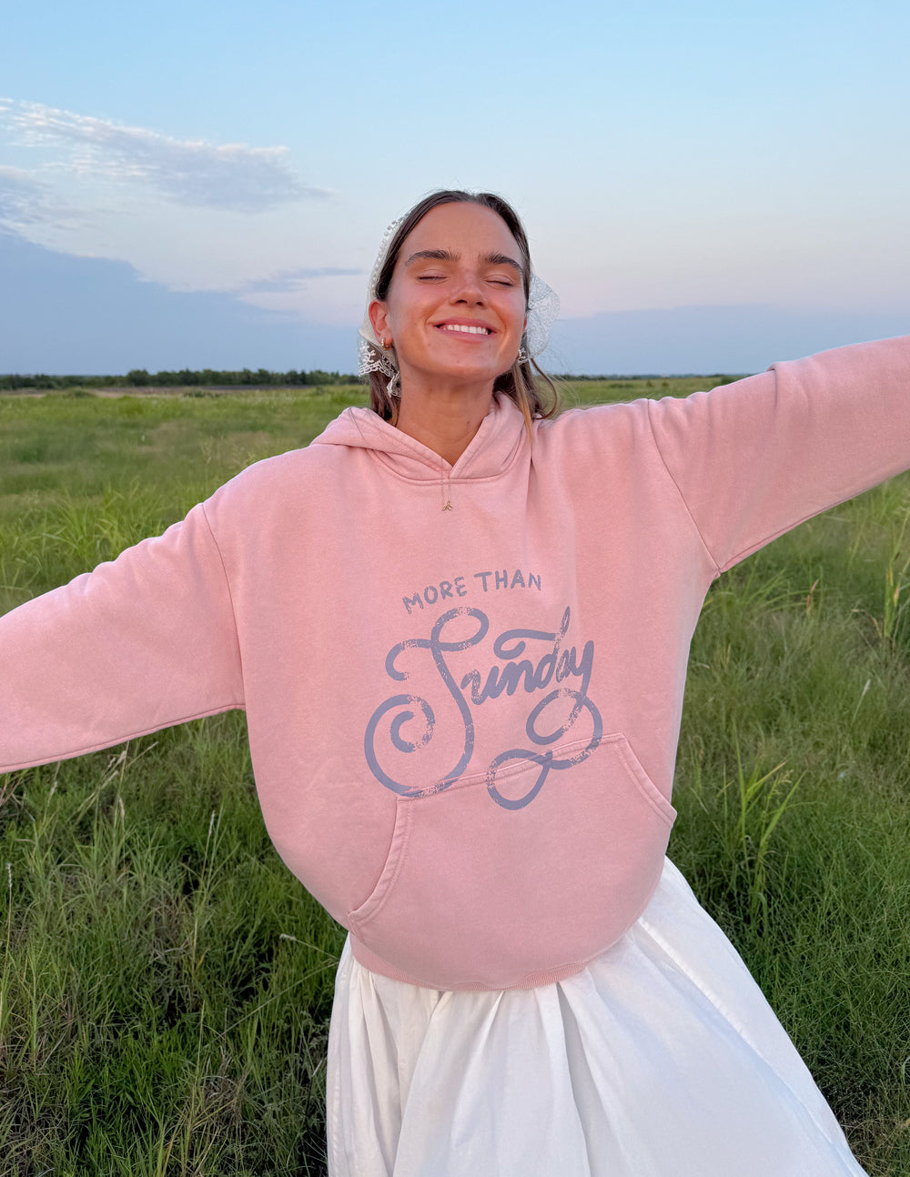 More Than Sunday Unisex Cotton Hoodie Casual Loungewear