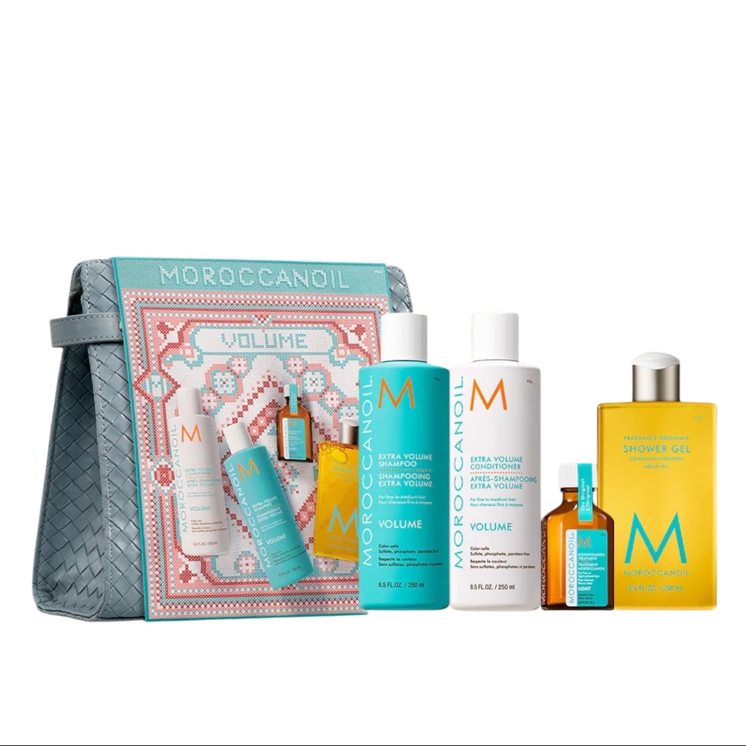 Moroccanoil Holiday Volume Hair Gift Set 2025 featuring volumizing shampoo and styling products