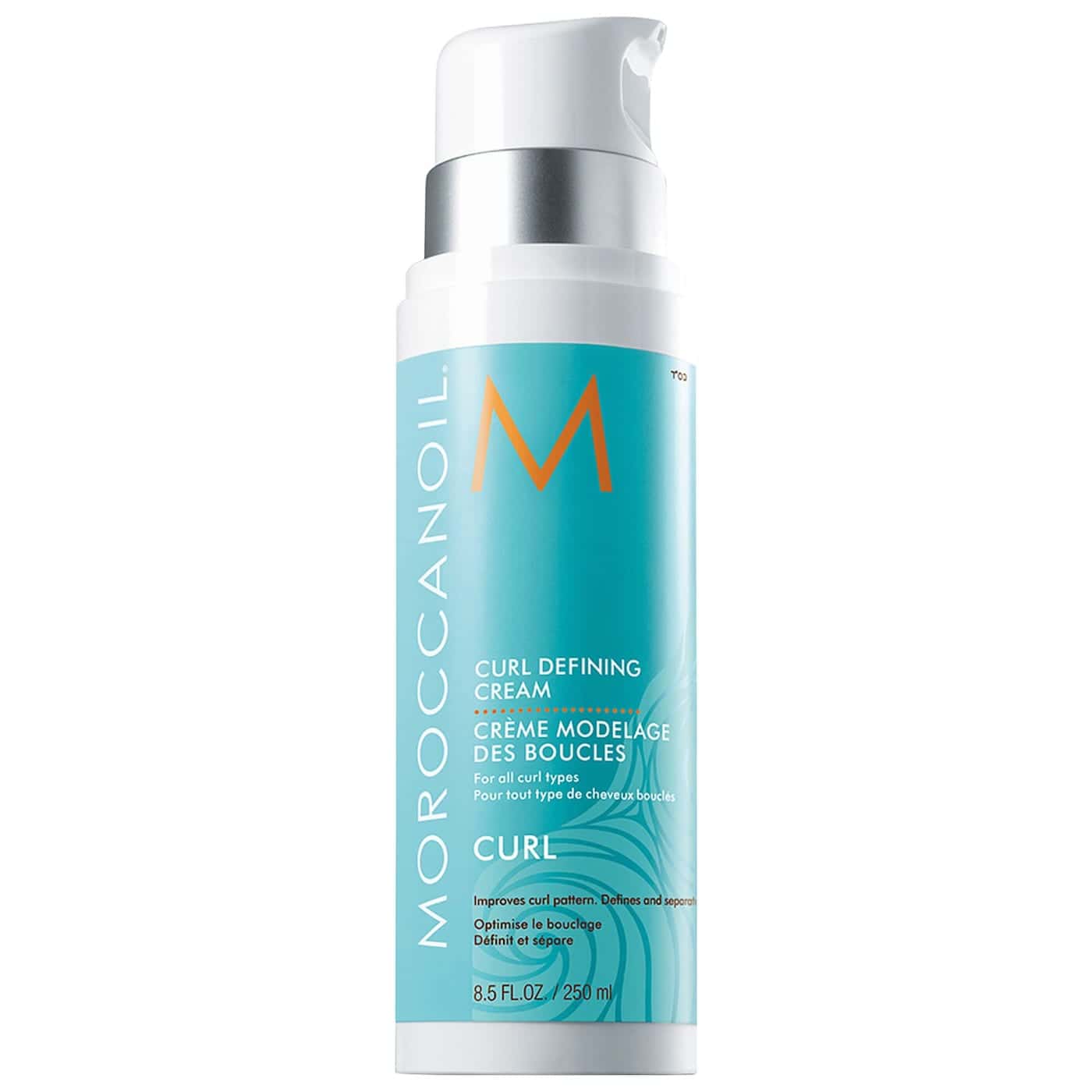 250 mL bottle of Moroccanoil Curl Defining Cream for frizz-free, defined curls