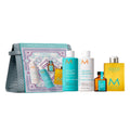 Moroccanoil Holiday Frizz Control Hair Gift Set in signature teal and amber packaging.