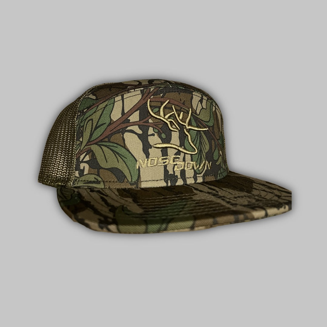 3D Puff 7 Panel Hat Camouflage Outdoor Sporty Cap
