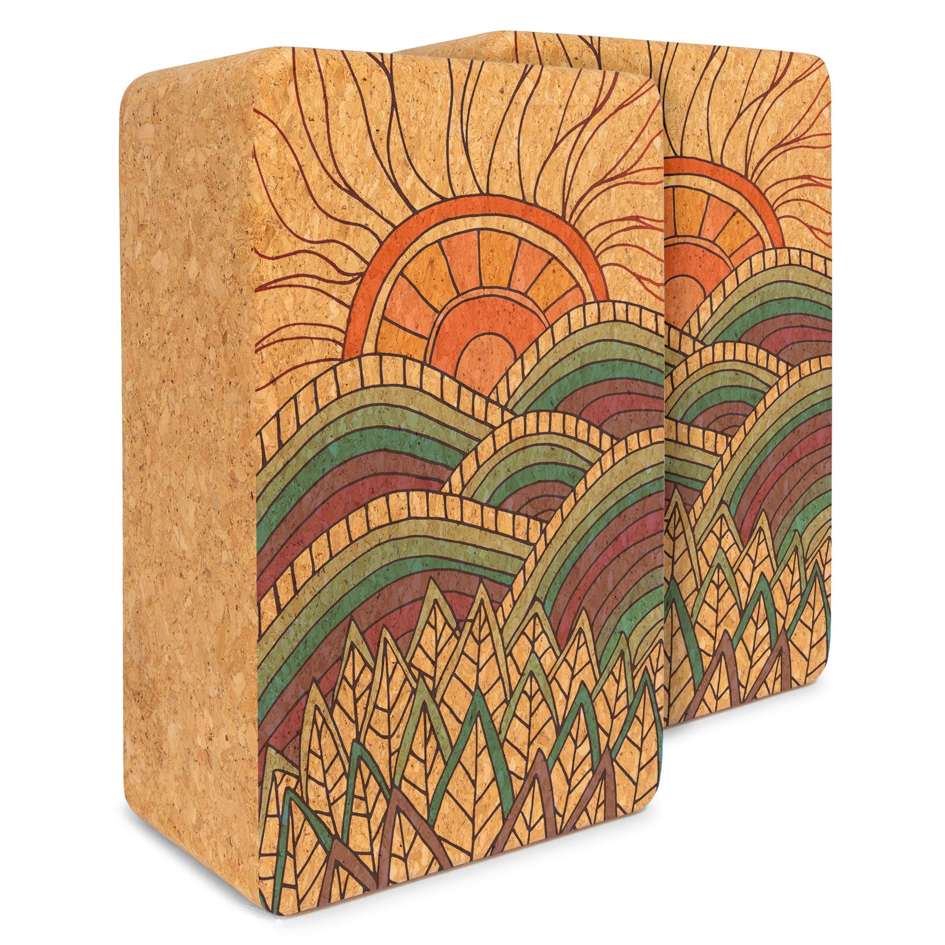 Artist Cork Yoga Block Set - Sustainable Support for Yoga