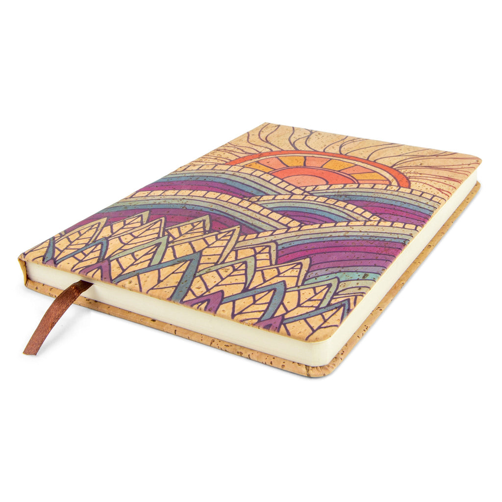 Mountain Magic A5 Cork Journal - Bohemian Abstract Nature Diary