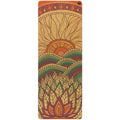 Original abstract cork yoga mat available in brown, green, and orange