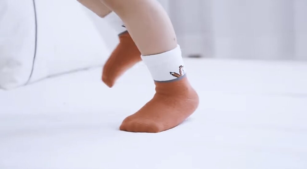 Organic Cotton Kids' Socks - Fox Design for Toddlers