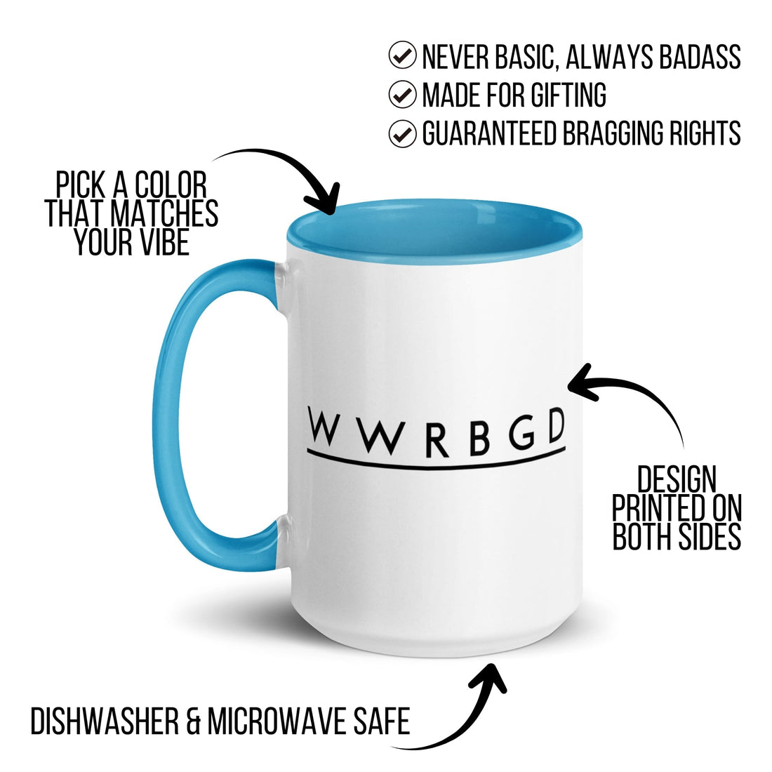 WWRBGD Two-Tone Ceramic Coffee Mug for Fierce Inspiration - Image 3