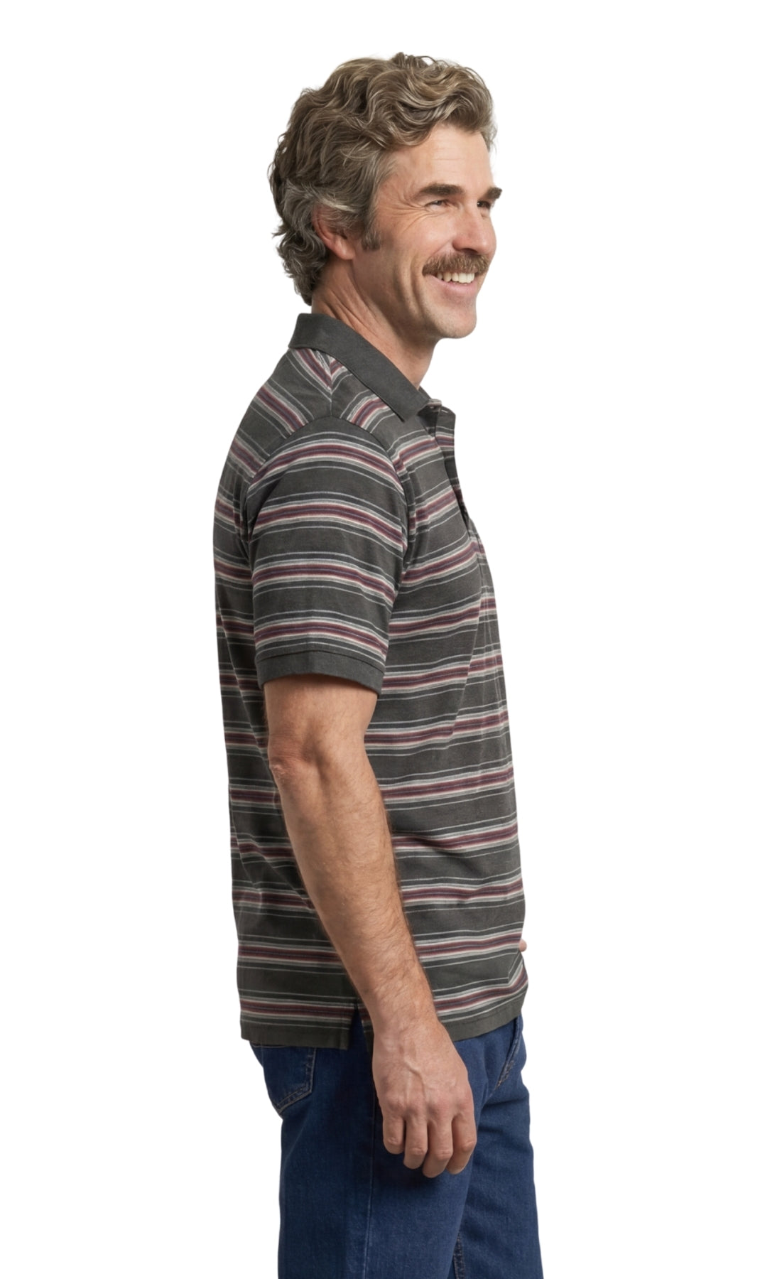 Men's Short Sleeve Pique Polo Shirt with Chest Pocket - Regular Fit