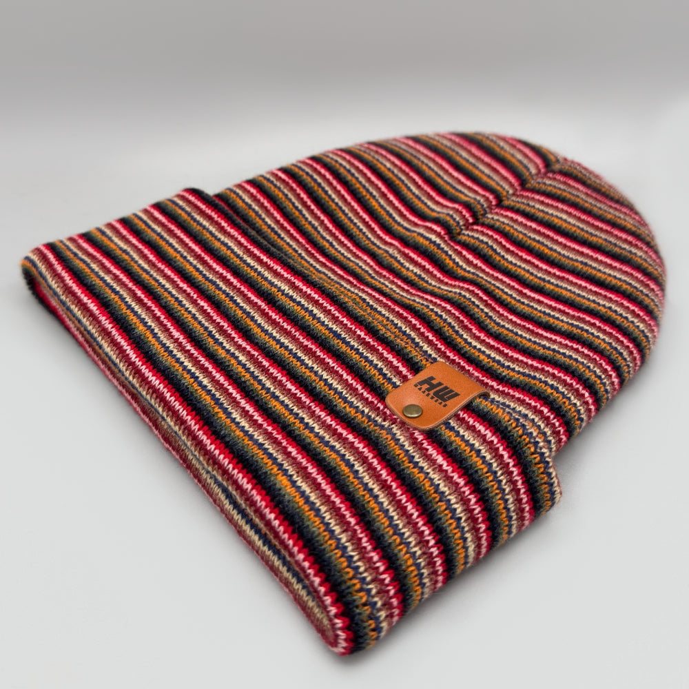 Haakwear Traditional Stitch Beanie, Multi Color Knit Winter Hat, Made in USA