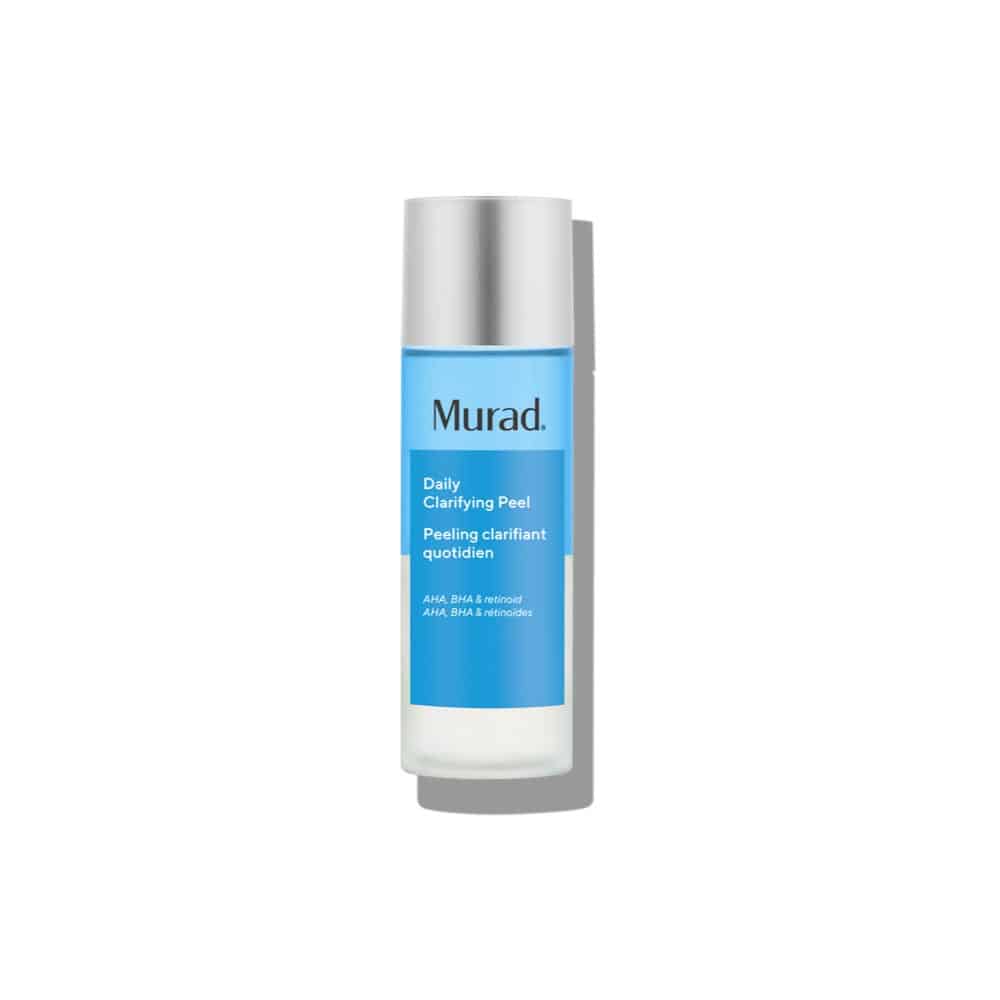 Murad Daily Clarifying Peel 3.2oz bottle with blue and silver packaging design