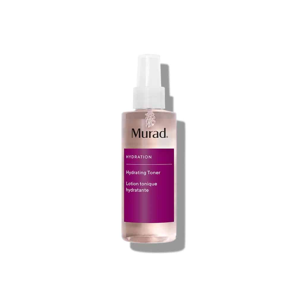 Murad Hydrating Toner 6.0oz bottle, professional skincare product photography.