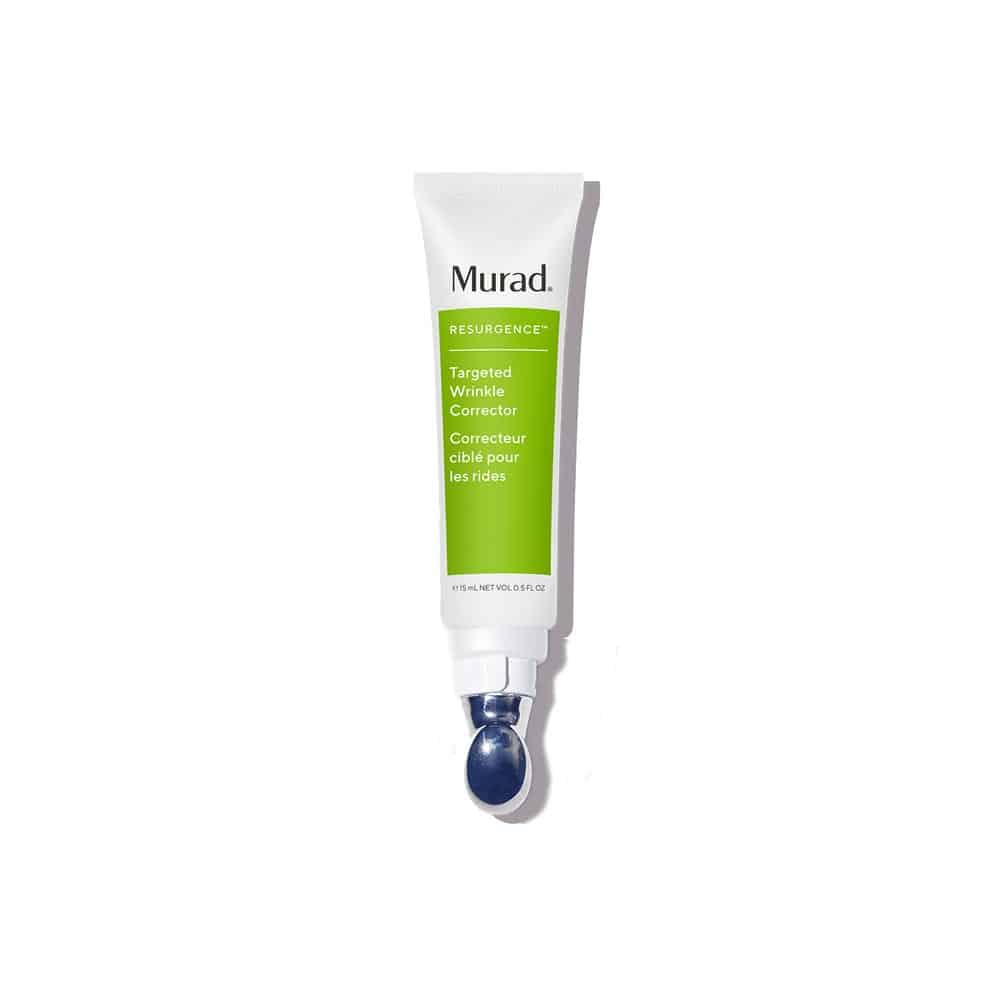 Murad Targeted Wrinkle Corrector in white, blue, and green clinical packaging