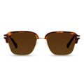 The Murphy sunglasses in Rye Tortoise frame with gold temples and polarized lenses.