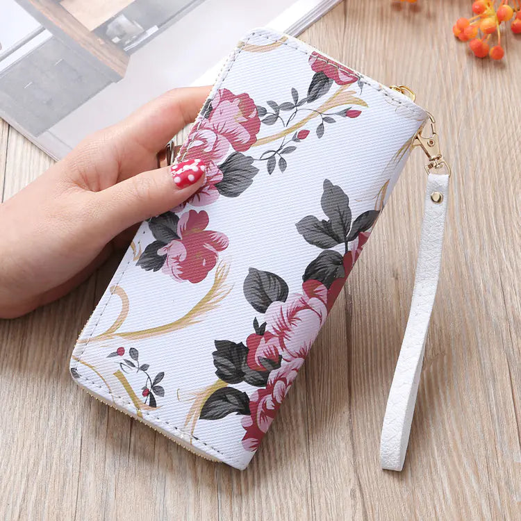 Women's Long Clutch Wallet with Phone Compartment